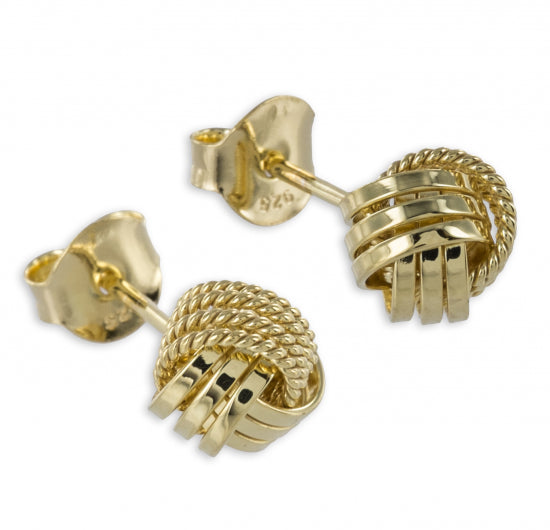 Ohrstecker Knoten Silber 925/000 vergoldet