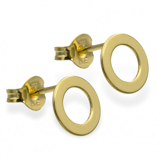 Ohrstecker Kreis 8mm Silber 925/000 vg.