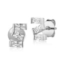 Ohrstecker mit 6 Zirkonia im Baguetteschliff Silber 925/000