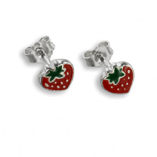 Ohrstecker Erdbeere - Silber 925/000