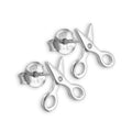 Ohrstecker Schere mit Zirkonia Echt Silber 925/000