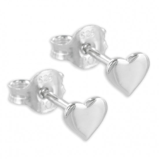 Ohrstecker Herz 5mm Echt Silber 925/000
