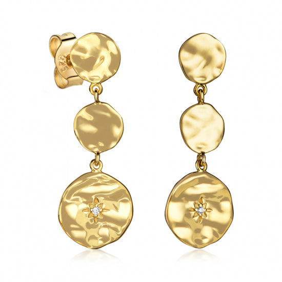 Ohrstecker mit Zirkonia Silber 925/000 vergoldet