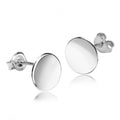 Ohrstecker Platte glanz 10mm Silber 925/000