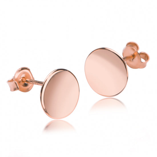 Ohrstecker Platte glanz 10mm Silber 925/000 rvg.