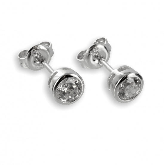 Ohrstecker Zirkonia 4,5mm - Silber 925/000