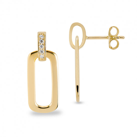 Ohrstecker mit 10 Zirkonia Silber 925/000 vergoldet
