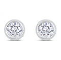 Lovebird Ohrstecker mit Zirkonia 101 Facetten 6mm Silber 925/000