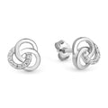Ohrstecker mit 16 Zirkonia Silber 925/000 rhodiniert