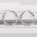 Creolen 35/4mm twisted Silber 925/000