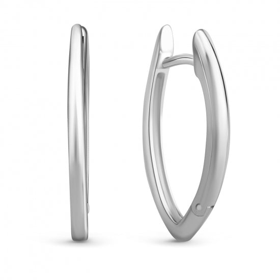 Klappcreolen 21/14mm Silber 925/000 rhodiniert