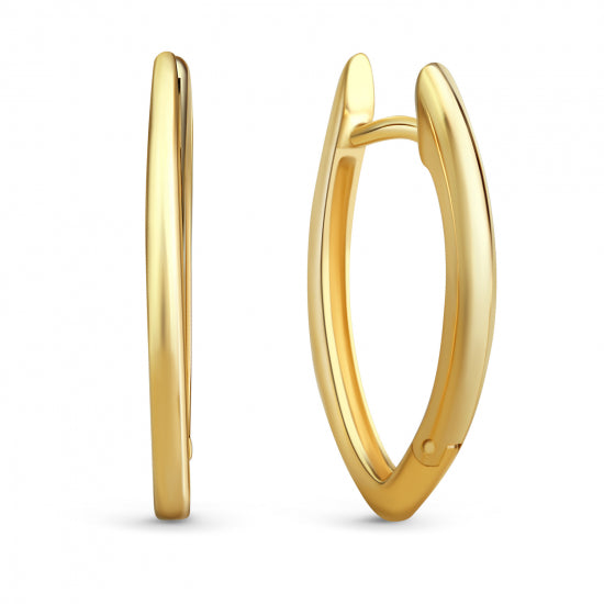 Klappcreolen 21/14mm Silber 925/000 vergoldet