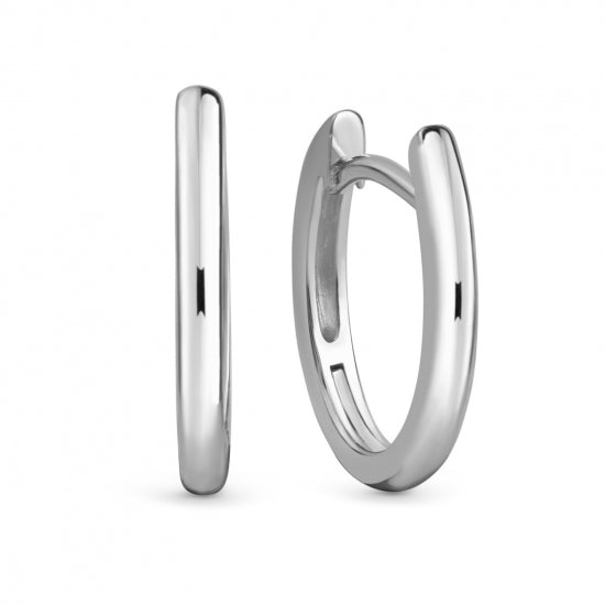 Klappcreolen 16/14mm Silber 925/000 rhodiniert