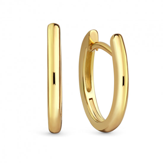 Klappcreolen 16/14mm Silber 925/000 vergoldet