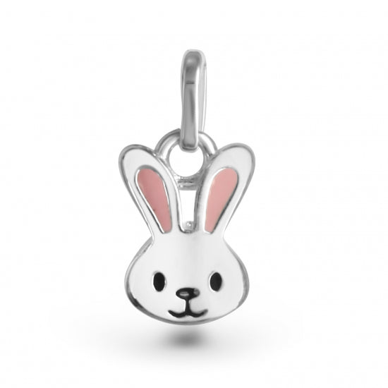 Anhänger Hase Lack Silber 925/000 rhodiniert