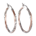 Creolen 30mm Bicolor Silber 925/000