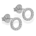Ohrstecker Circle of Life mit 30 Zirkonia Silber 925/000