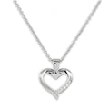 Collier Herz mit 5 Zirkonia Echt Silber 925/000
