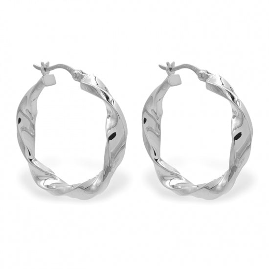 Creolen 35/4mm twisted Silber 925/000
