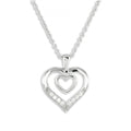 Collier Herz mit 8 Zirkonia Echt Silber 925/000