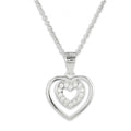 Collier Herz mit 14 Zirkonia Echt Silber 925/000