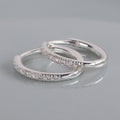 Klappcreolen 15/2mm mit 16 Zirkonia Silber 925/000