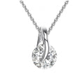 Collier mit Anhänger Zirkonia Ø 5mm weiß Silber 925/000