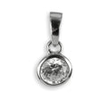 Anhänger Zirkonia 5mm - Silber 925/000