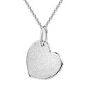 Collier mit Anhänger Herz 15x14mm mit Diamant Glitzer Silber 925/000