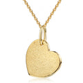 Collier mit Anhänger Herz 15x14mm mit Diamant Glitzer Silber 925/000 10 Milliemes vergoldet