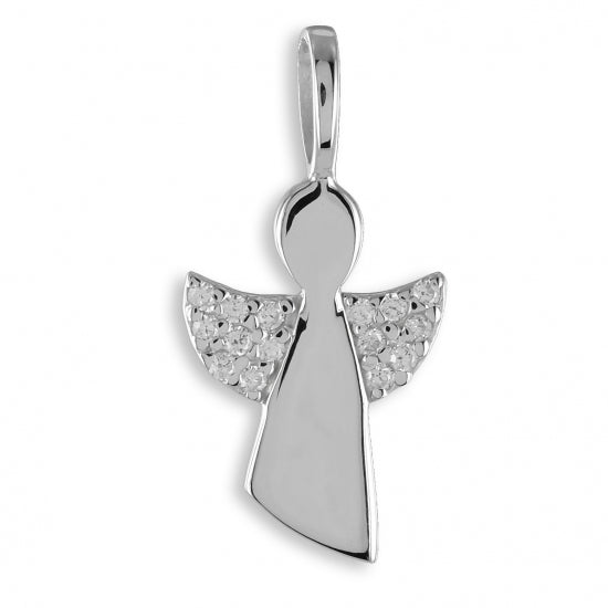 Anhänger Engel mit 15 Zirkonia Silber 925/000