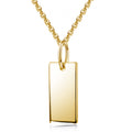 Collier mit Gravuranhänger 17x8mm Silber 925/000 10 Milliemes vergoldet