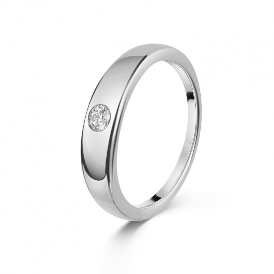 Anhänger Taufring mit Zirkonia weiß Silber 925/000