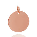 Gravurplatte rund 16mm Silber 925/000 rosé vergoldet