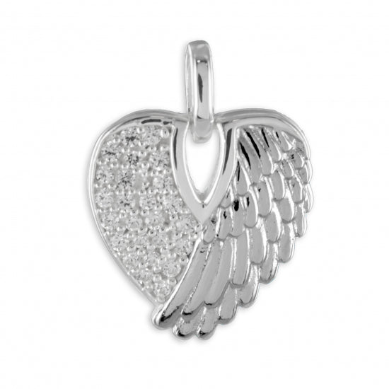 Anhänger Herz mit 25 Zirkonia - Silber 925/000