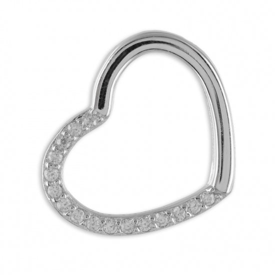 Anhänger Herz mit 16 Zirkonia Echt Silber 925/000