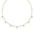Collier mit Zirkonia/Kugeln Silber 925/000 vergoldet