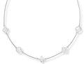 Collier mit 5 floralen Anhänger Silber 925/000