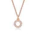 Collier mit Anhänger 12 Zirkonia Silber 925/000 rvg.