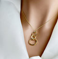 Collier 3 Ringe Silber 925/000 vergoldet