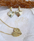 Collier mit Herz diamantiert 38+5cm Silber 925/000 vergoldet