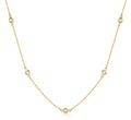 Collier mit 5 Zirkonia Silber 925/000 vergoldet