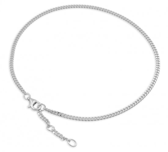 Panzer-Fußkette 2.1mm breit Silber 925/000