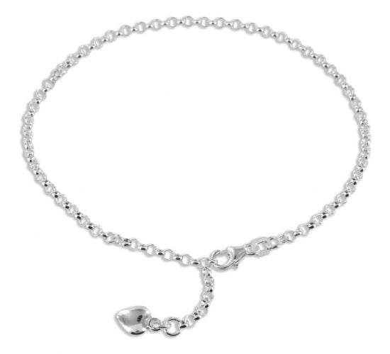 Fußkette Herz Silber 925/000