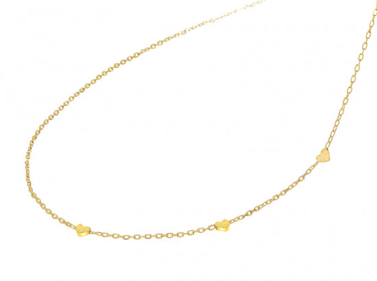 Collier mit 3 Herzen 38/40/42cm Silber 925/000 vg.
