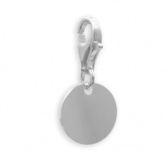 Charm Einhänger Platte 10mm Silber 925/000