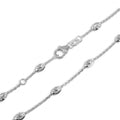 Fußkette mit ovalen Kugeln Echt Silber 925/000