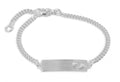 Schildarmband mit Babyfüße Silber 925/000