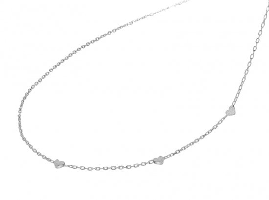 Collier mit 3 Herzen 38/40/42cm Silber 925/000