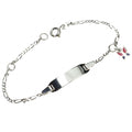 Baby/Kinder-Schildarmband mit Schmetterling - Silber 925/000